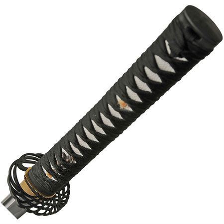 China Made 926922 China Made Swirl Samurai Sword Black Cord Wrap White Handle – Additional Image #1