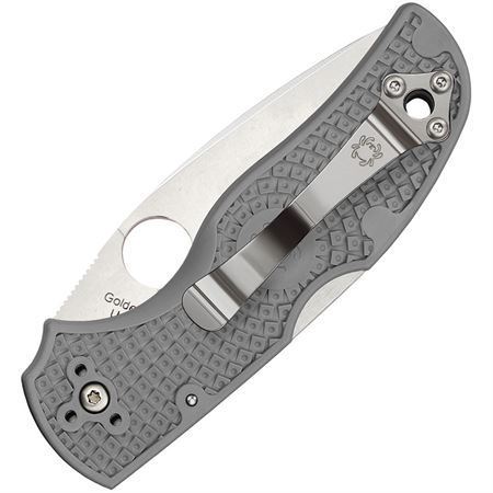 Spyderco 41PGY5 Native 5 Maxamet Lockback Folding Pocket Knife with Gray Textured FRN Handle – Additional Image #1