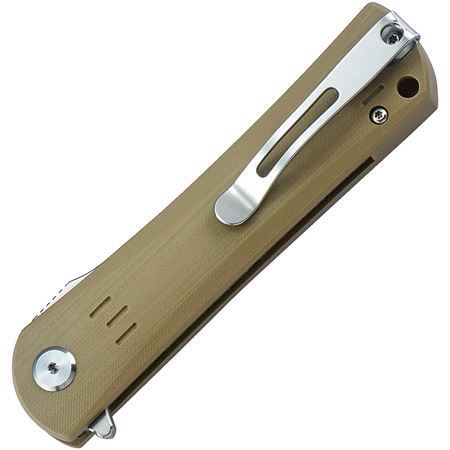 Bestech G06C1 Kendo Tanto Point Satin Finish Blade Linerlock Folding Pocket Knife with Tan G-10 Handle – Additional Image #1