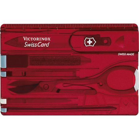 Swiss Army 07100TX3 Swisscard Translucent Ruby Multi-Tool Case with Logo – Additional Image #1