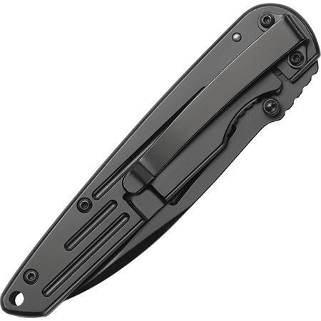 Case 52112 Tec X Harley Framelock Folding Pocket Black Finish Stainless Knife with Grooved Black Finish Stainless Handles – Additional Image #1