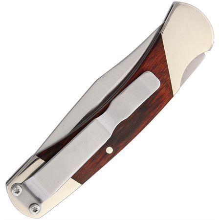 Bear & Son 205RC Rosewood Lockback Folding Stainless Clip Pocket Knife with Rosewood Handle – Additional Image #1