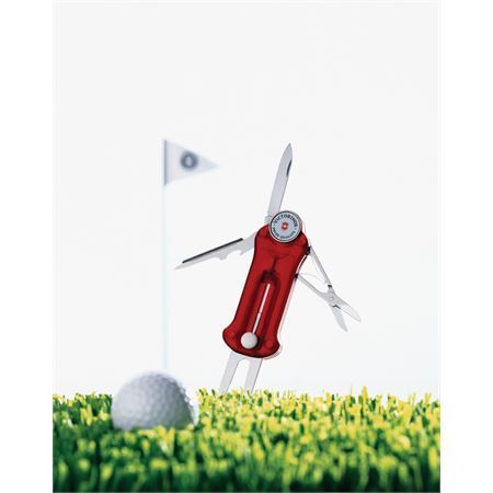 Swiss Army 07052TX5 Lifestyle Golf Divot Multi-Tool with Ruby Red Translucent Handle – Additional Image #1