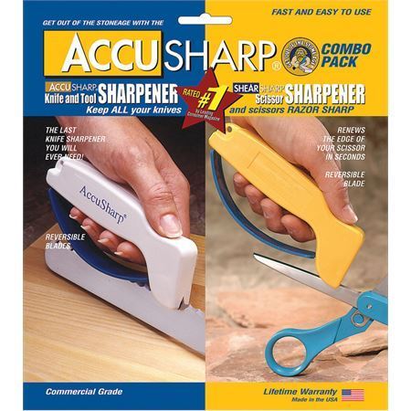 AccuSharp 12 Tungsten Carbide Sharpener Combo Pack with White Handle – Additional Image #1