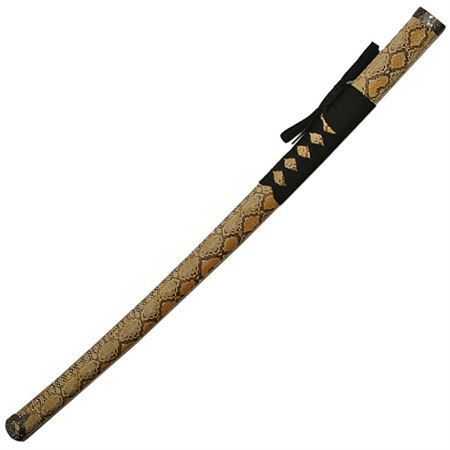 China Made 92667201 Katana Sword with Cobra Snake Skin Handle with Black Cord Wrap – Additional Image #2