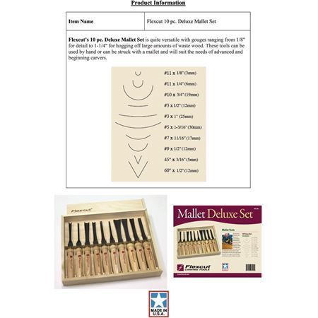 MC100 10 pc. Deluxe Set - Flexcut Tool Company