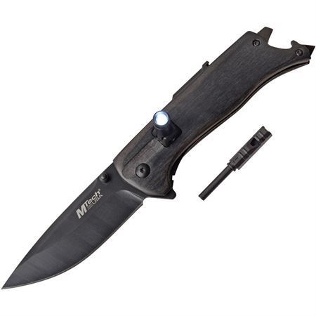 MTech 1082BK Linerlock Black Knife with Black Pakkawood Handle – Additional Image #1