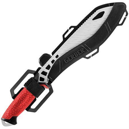 Gerber 3469 Versafix Machete Knife with Black and Red Rubberized Polypropylene Handle – Additional Image #1