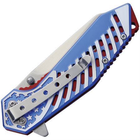 Combat Ready 367 Stars and Stripes Linerlock Knife with Aluminum Handle – Additional Image #1