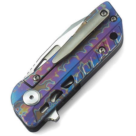 Bestech T1805D Engine Drop Point Blade Knife with Titanium and Carbon Fiber Handle - Colorful – Additional Image #1