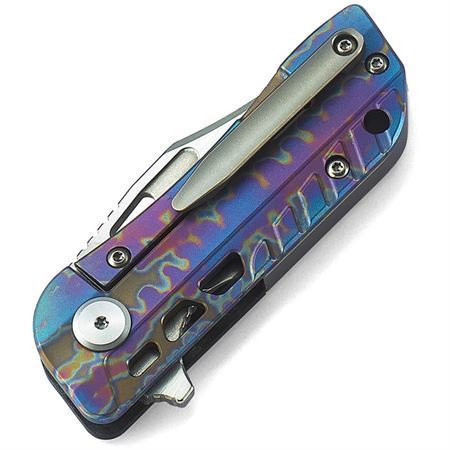 Bestech T1806D Engine Bowie Blade Knife with Titanium and Carbon Fiber Handle - Colorful – Additional Image #1
