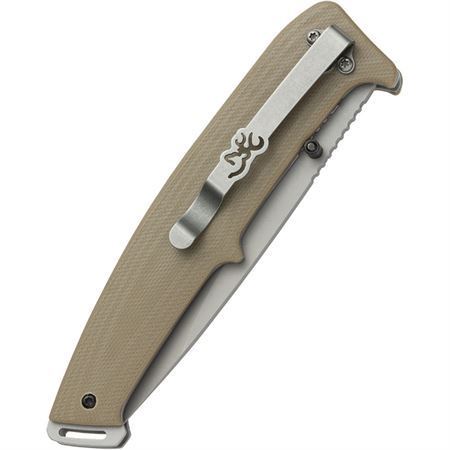 Browning Knives 0167 Linerlock Knife Assist Open Tan – Additional Image #1