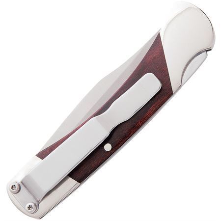 Bear & Son 205RC Rosewood Lockback Folding Stainless Clip Pocket Knife with Rosewood Handle – Additional Image #2