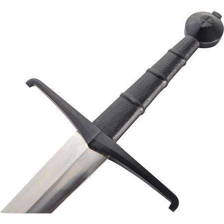 Legacy Arms 076 Black Prince Sword with Contoured Black Leather Wrapped Wood Handle – Additional Image #1