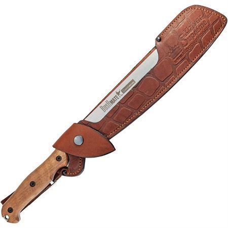 Kizlyar 0168 Bush Mate Machete Stonewash Finish Stainless Blade Knife with Walnut Handle – Additional Image #1