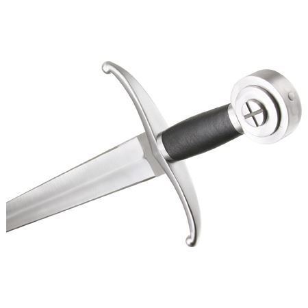 Paul Chen 2369 Henry High Carbon Spring Steel V Blade Sword with Black Leather Wrapped Handle – Additional Image #1