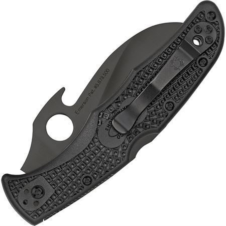 Spyderco 12SBBK2W Matriarch 2 Emerson Open Lockback Folding Pocket Knife with Black Nylon Handles – Additional Image #1