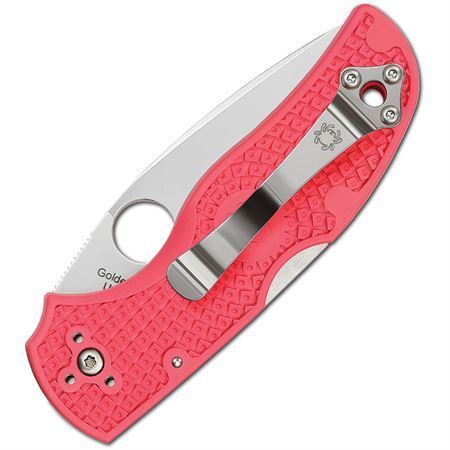 Spyderco 41PPN5 Native 5 Heals Lockback Folding Pocket Knife with Pink Textured FRN Handles – Additional Image #1
