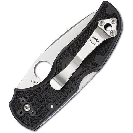 Spyderco 41SBK5 Native 5 Serrated Lockback Folding Pocket Stainless Blade Knife with Black Textured FRN Handle – Additional Image #1