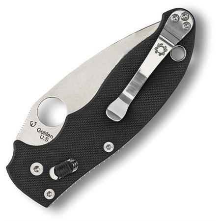 Spyderco 101GP2 Manix 2 Black Folding Pocket Knife with Black G-10 Handle – Additional Image #1