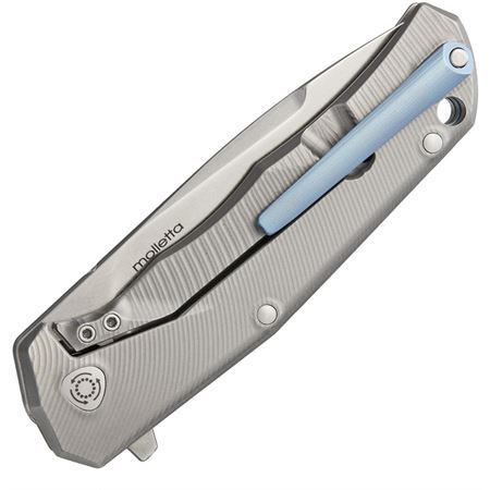 Lion Steel TREBL TRE Titanium Blue Framelock Folding Pocket Knife – Additional Image #1