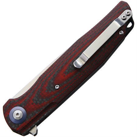 Bestech G19F Ascot Linerlock Knife Carbon Fiber and Red G10 – Additional Image #1