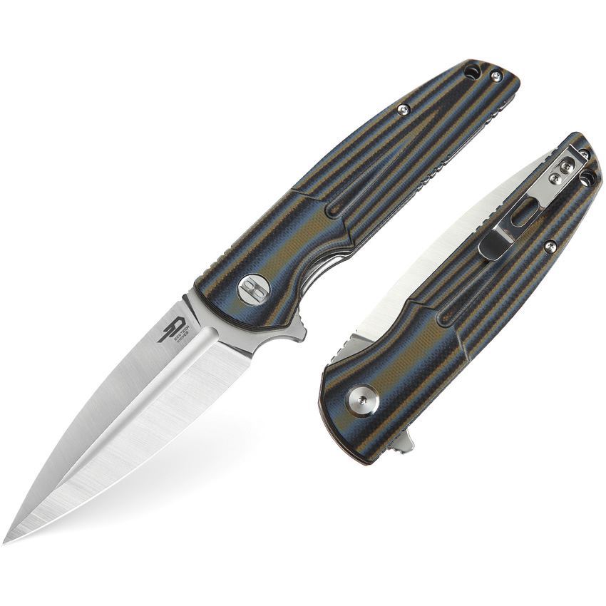 Bestech G34D1 FIN Linerlock Knife Multi Blue – Additional Image #3