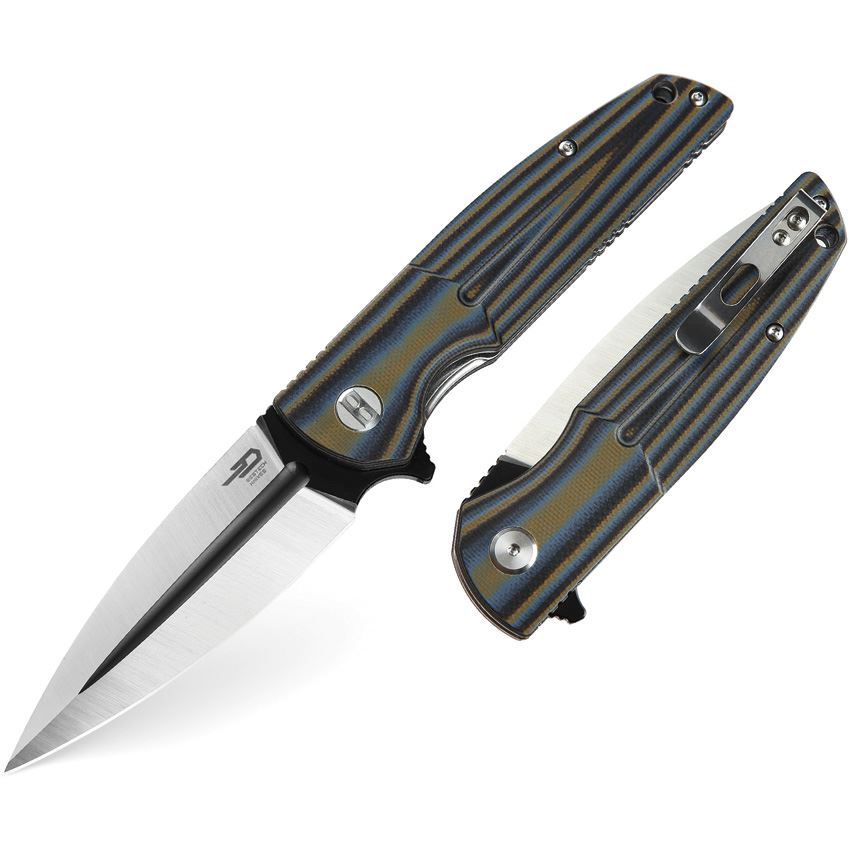 Bestech G34D2 FIN Linerlock Knife Multi Blue – Additional Image #3
