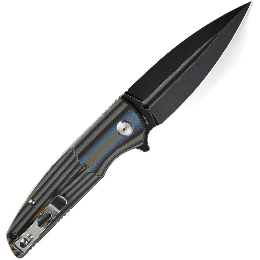 Bestech G34D3 FIN Linerlock Knife Multi Blue – Additional Image #2
