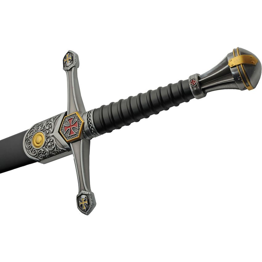 Medieval Crusader Knight Sword - 33 Inch King Arthur Replica For Cosplay & Collection
