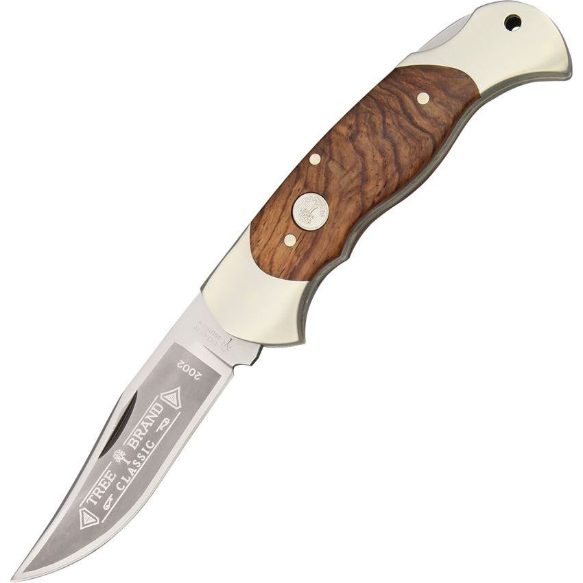 Boker 112002 Lockback Folding Pocket Clip Blade Knife with Rosewood Handle
