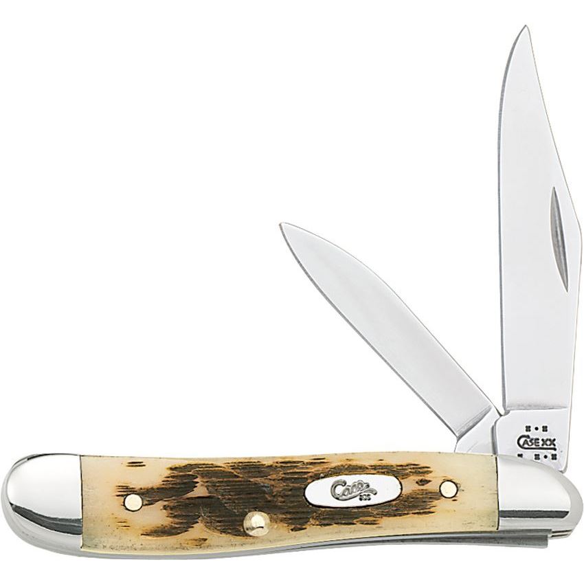 Case 045 Peanut Folding Pocket Knife with Amber Bone Handle