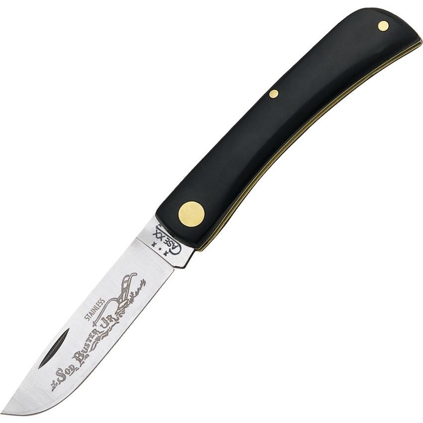 Case 095 Sodbuster Jr Folding Pocket Knife with Black Synthetic Handle