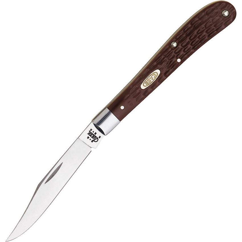 Case 135 Slimline Trapper Folding Pocket Knife with Brown Delrin Handle