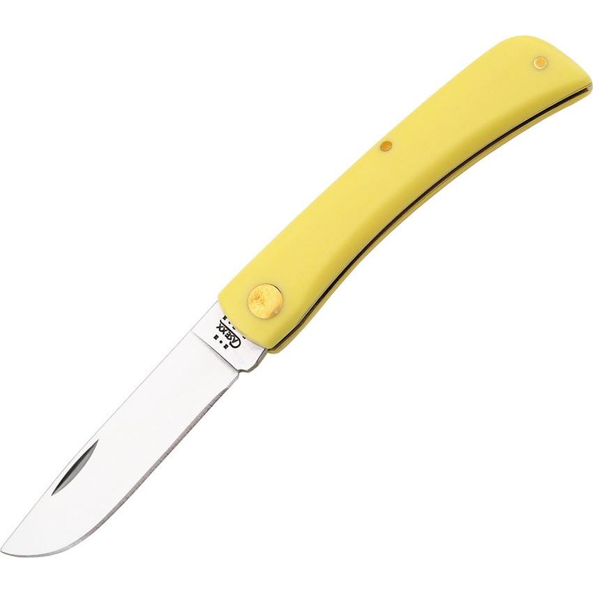 Case 80032 Sodbuster Jr. Folding Pocket Knife with Yellow Synthetic Handle