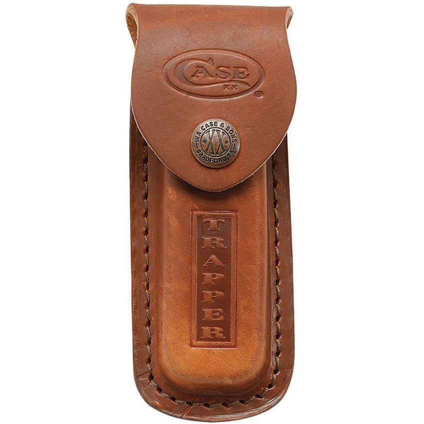 Case Cutlery XX Trapper Sheath Brown Measures 5" Overall Snap Closure 980 