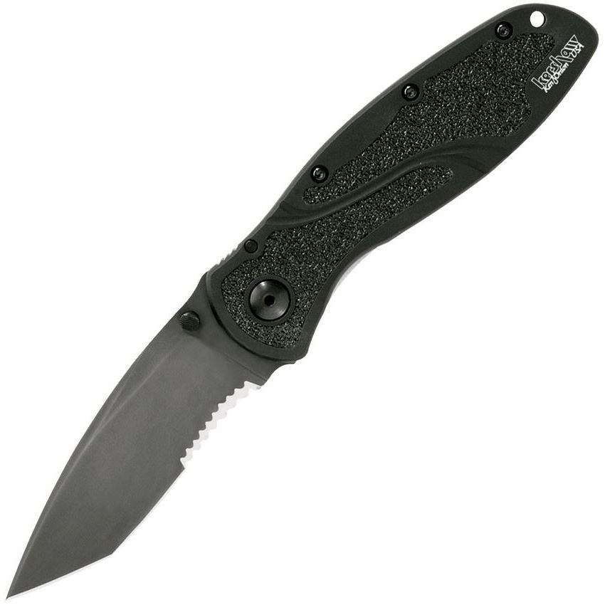 Kershaw 1670TBST Tactical Tanto Point Blade Linerlock Folding Pocket Knife with Anodized 6061-T6 Aircraft Aluminum Handles