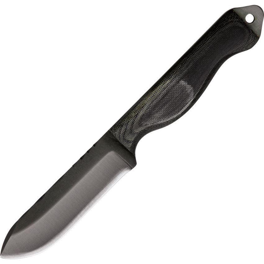 Anza B Boddington Tactical Hunter Fixed Blade Knife with Rough Black Micarta Grips Handle