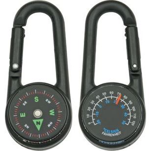 Explorer Compass 17 Carabiner Compass with Black Composition Casing