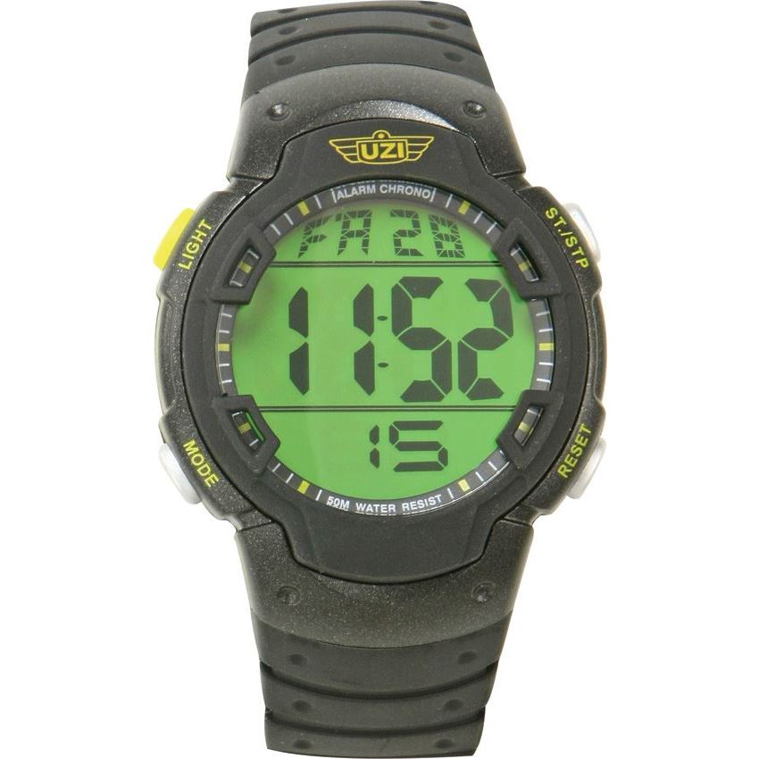 Uzi 89R Guardian Watch with Black Rubber Wrist Strap