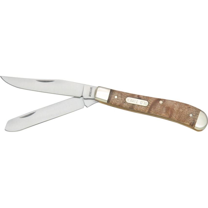Schrade 94OTW Old Timer Trapper Folding Pocket Knife with Ironwood Handles