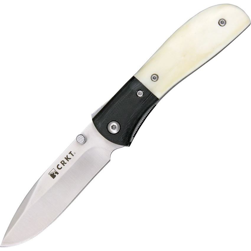 CRKT M402 Carson M4 Bone Scales Linerlock Folding Pocket Knife