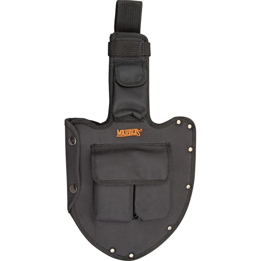 Marble's Fireman's Shovel Machete Sheath - Heavy Duty Nylon Case With Sharpening Stone & Pouches