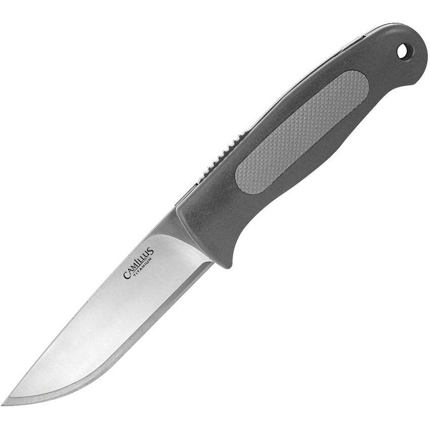 Camillus 18560 TigerSharp Fixed Blade Knife with Black Finish ABS Handle