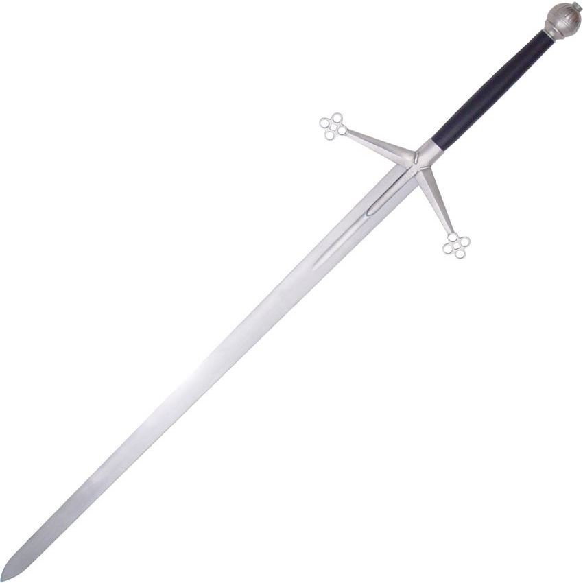 Paul Chen 2060 Scottish Claymore Sword with Black Leather Handle