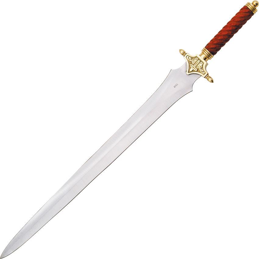 Pakistan 1021MC St Michael''S Gothic Sword with Brown Wood Handle