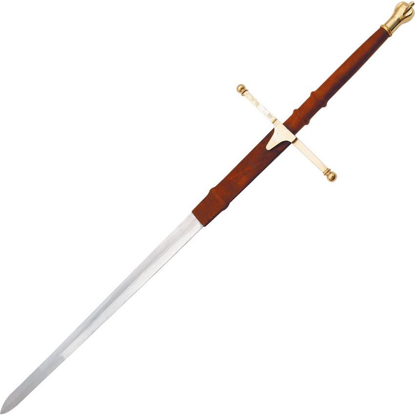 Pakistan 1064 Wallace Sword with Brown Leather Wrapped Handle