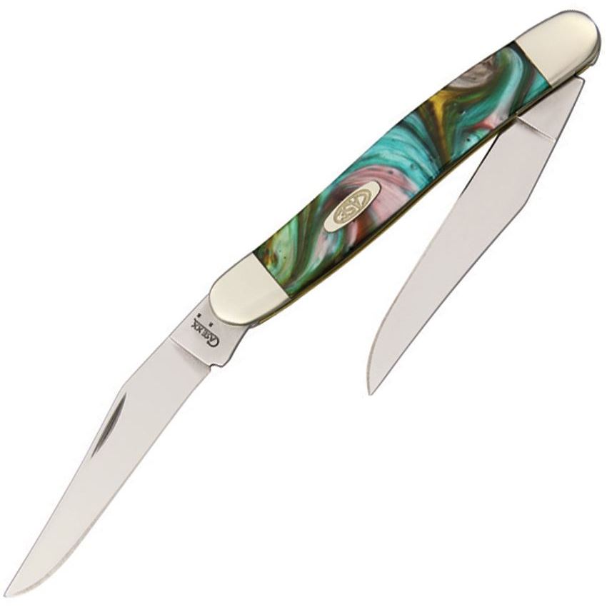 Case 9200AB Muskrat Folding Pocket Knife with Abalone Corelon Handle