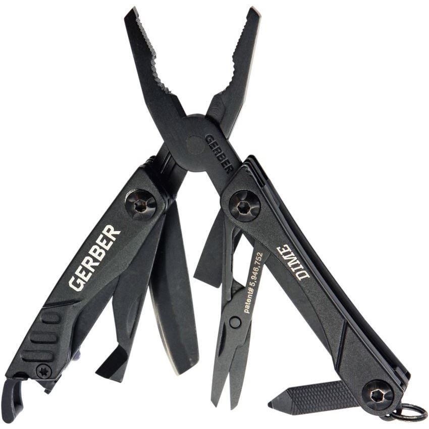 Gerber 0469 Dime Micro Multi-Tool Black Aluminum Handle