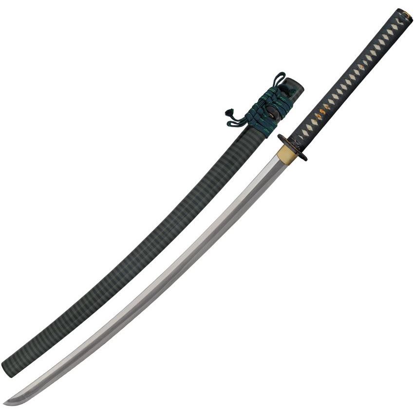 Paul Chen 2471 Hunter Katana Steel Blade Sword with White Rayskin Handle